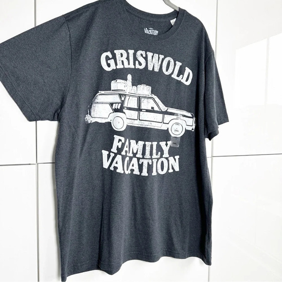 NWT National Lampoons Family Vacation T Shirt DXL Size XXL Gray T Shirt Wagon - Picture 2 of 6